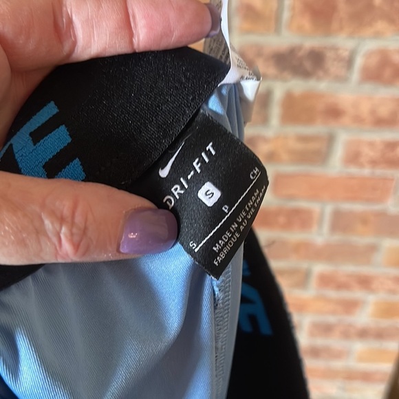 Nike Blue Patterned Long Athletic Shorts - Picture 6 of 6